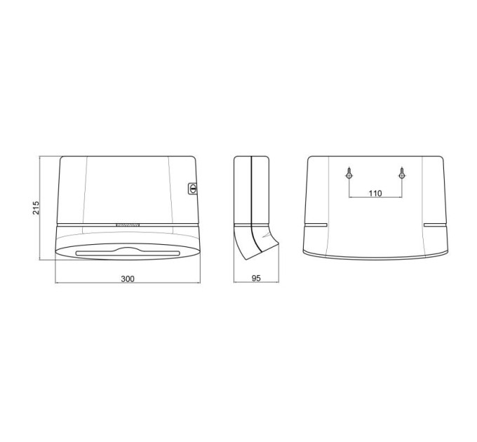 Тримач для паперових рушників Qtap Pohodli 300 мм QTDR600WP White (Držák)