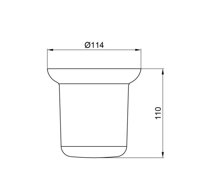 Колба для йоржика Lidz Oreo 0520 (матове скло) LDORE0520CRM37455 Chrome