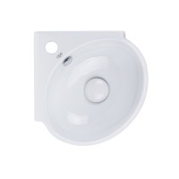 Раковина Qtap Leo 390x365x130 White з донним клапаном QT11115010W