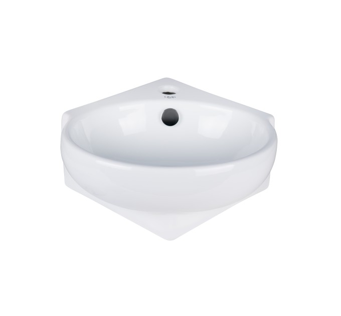 Раковина Qtap Leo 390x365x130 White з донним клапаном QT11115010W