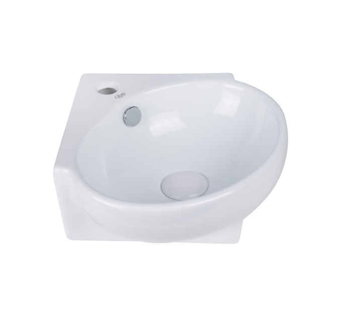 Раковина Qtap Leo 390x365x130 White з донним клапаном QT11115010W