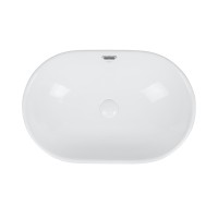 Раковина Qtap Leo 590x400x170 White з донним клапаном QT11114028W