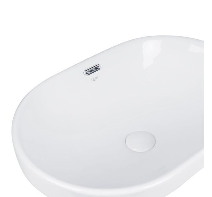 Раковина Qtap Leo 590x400x170 White з донним клапаном QT11114028W