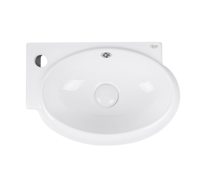 Раковина Qtap Leo 430x290x140 White з донним клапаном QT11115011LW