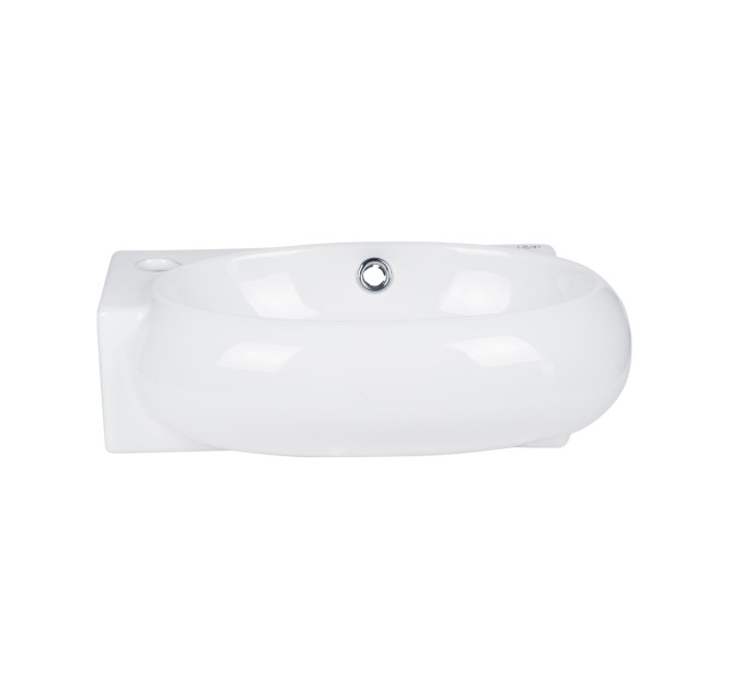 Раковина Qtap Leo 430x290x140 White з донним клапаном QT11115011LW