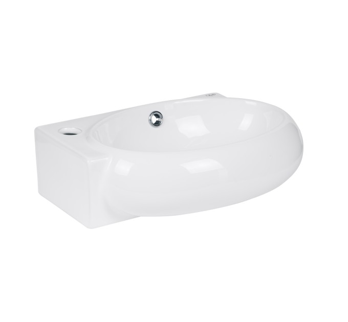 Раковина Qtap Leo 430x290x140 White з донним клапаном QT11115011LW