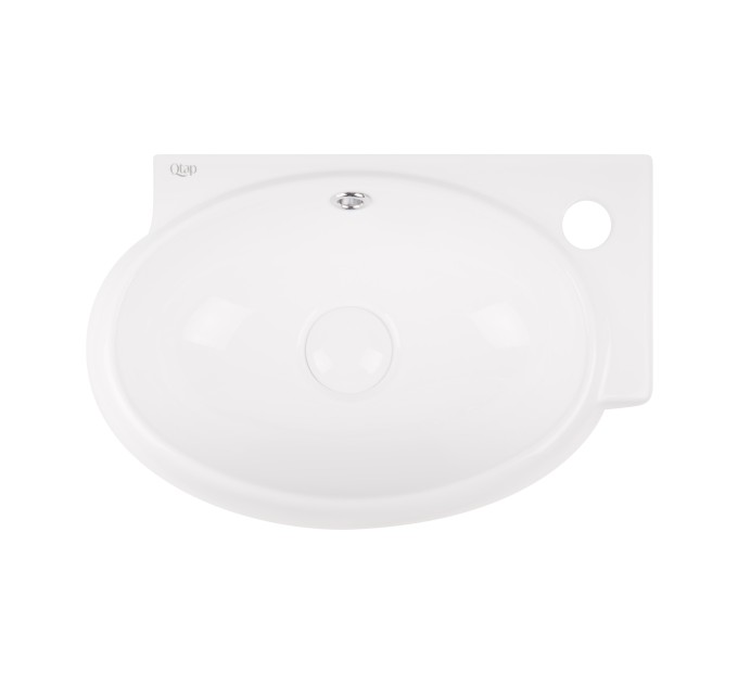 Раковина Qtap Leo 430x290x140 White з донним клапаном QT11115011RW