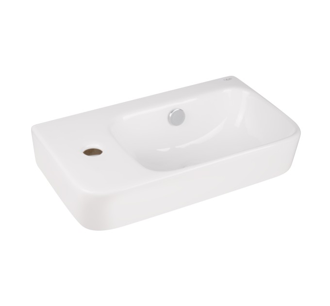 Раковина Qtap Tern 450х260х155 White з донним клапаном QT17115117LW