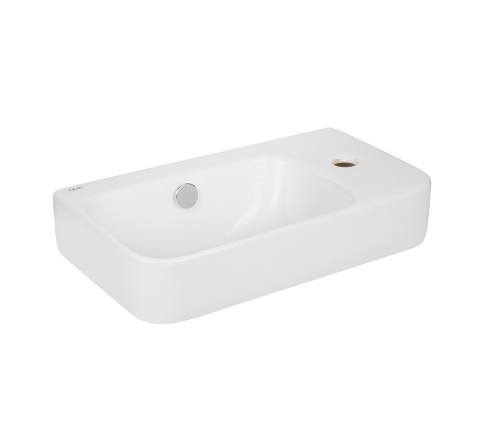 Раковина Qtap Tern 450х260х155 White з донним клапаном QT17115117RW