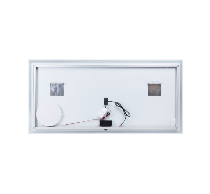 Дзеркало Qtap Stork 1400х700 з LED-підсвічуванням Touch, лінза, цифровий годинник, димер, рег. яскравості QT1578142270140W