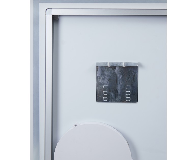 Дзеркало Qtap Stork 1400х700 з LED-підсвічуванням Touch, лінза, цифровий годинник, димер, рег. яскравості QT1578142270140W