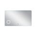 Дзеркало Qtap Scorpio 1200х700 з LED-підсвічуванням Touch, лінза, цифровий годинник, димер, рег. яскравості QT14781004W