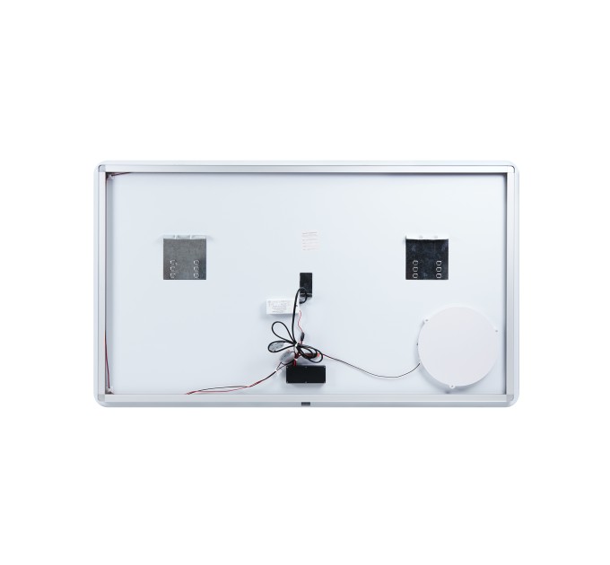 Дзеркало Qtap Scorpio 1200х700 з LED-підсвічуванням Touch, лінза, цифровий годинник, димер, рег. яскравості QT14781004W