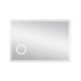 Дзеркало Qtap Crow 1000х700 з LED-підсвічуванням Touch, лінза, цифровий годинник, димер, рег. яскравості QT0578141670100W
