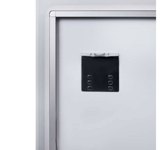 Дзеркало Qtap Crow 1000х700 з LED-підсвічуванням Touch, лінза, цифровий годинник, димер, рег. яскравості QT0578141670100W