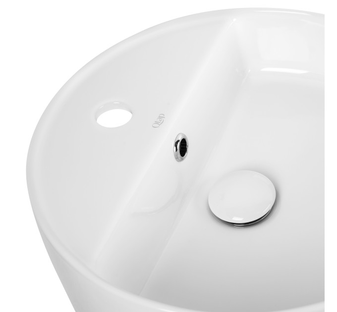 Раковина-чаша Qtap Swan 420х420х145 White з донним клапаном QT1611A051TW