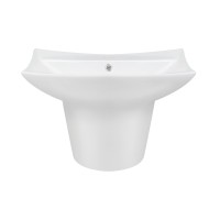 Раковина подвесная моноблок Qtap Presto 600х450х405mm White з донним клапаном QT2411G822W