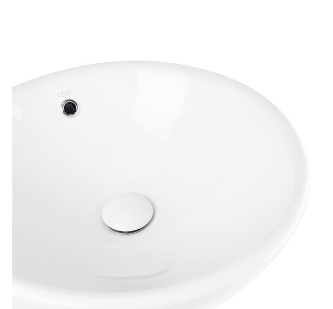 Раковина-чаша Qtap Robin 410х410х180 White з донним клапаном QT1311A004W