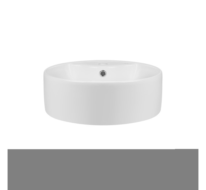 Раковина-чаша Qtap Scorpio 460х460х155 White з донним клапаном QT14117046LW