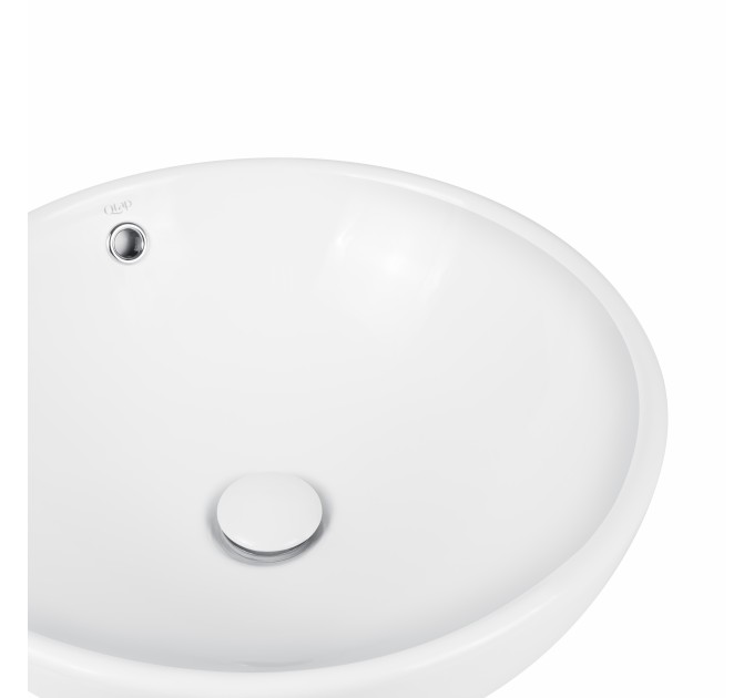 Раковина-чаша Qtap Amazon 430х430х160 White з донним клапаном QT02117043NW