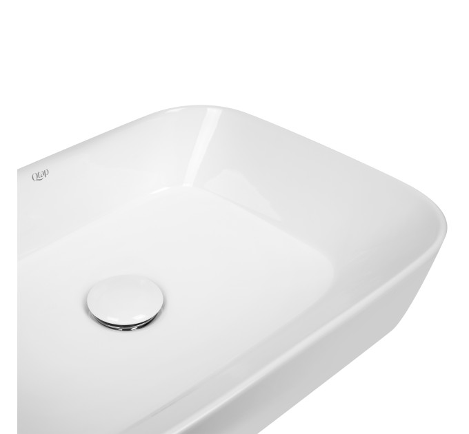 Раковина-чаша Qtap Scorpio 450х390х120 White з донним клапаном QT14112242W