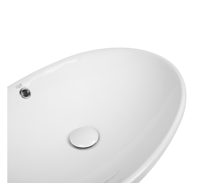 Раковина-чаша Qtap Dove 625х415х150 White з донним клапаном QT06113077W