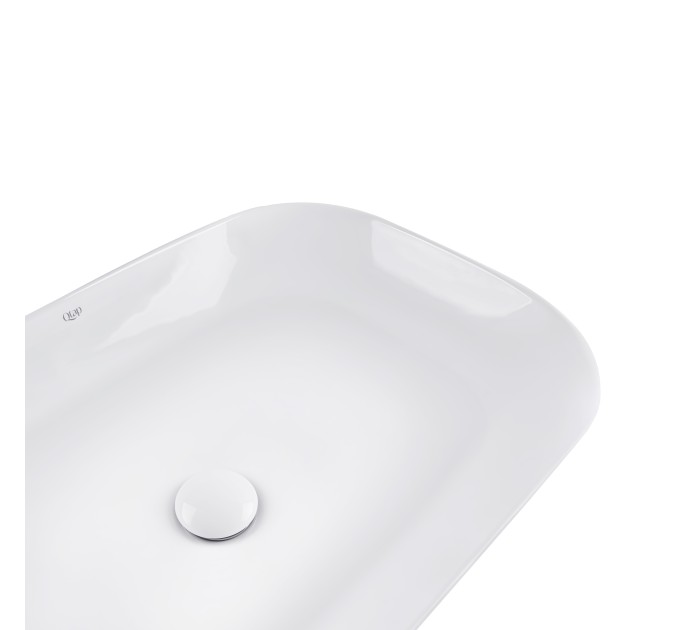 Раковина-чаша Qtap Robin 610x400x145 White з донним клапаном QT13112143PW