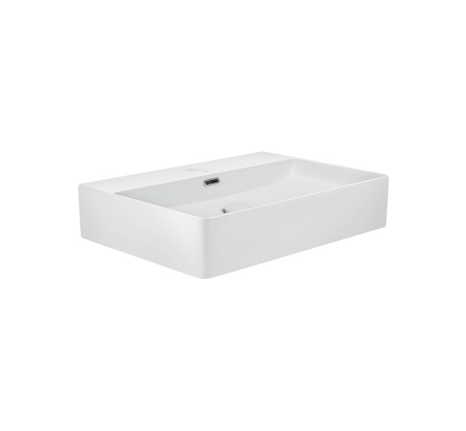 Раковина Qtap Nando LT 600х440х130 White з донним клапаном QT12112173W