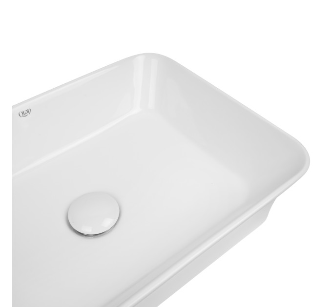 Раковина-чаша Qtap Virgo 490х350х110 White з донним клапаном QT18112261W