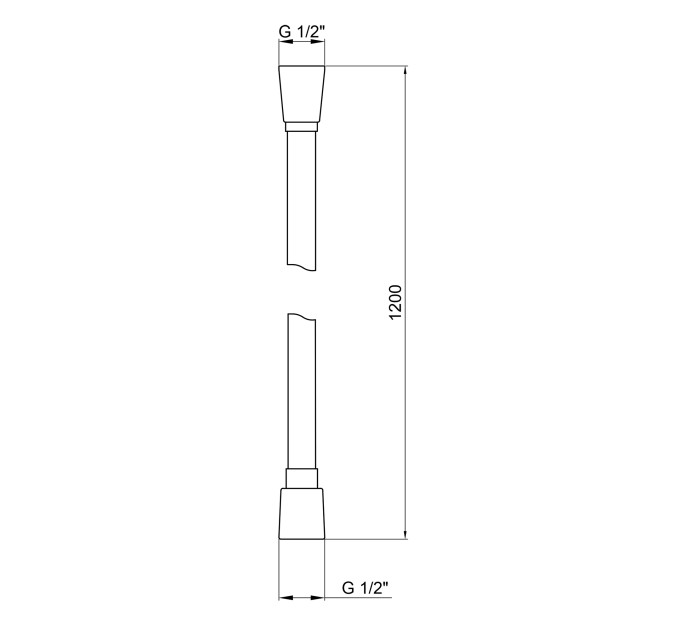 Шланг для ручного душу Qtap Hadice 1200 мм QTHADPVC120B Black Matt