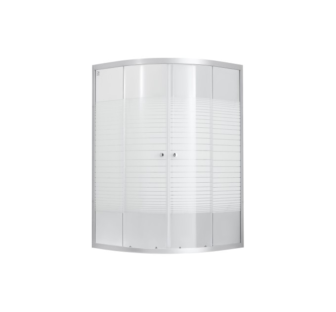 Душова кабіна Lidz Wieza SC80x80.SAT.MID.L, скло Linie 4 мм без піддона