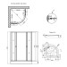 Набір Lidz душова кабіна Wieza SC80x80.SAT.LOW.L, скло Linie 4 мм + піддон Kupala