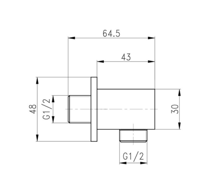 Підключення для шланга Qtap Spojeni прямокутне QT809810842857NB Black Matt