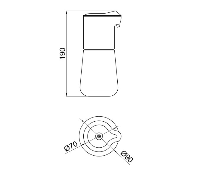 Дозатор для рідкого мила Qtap Pohodli автоматичний 4,5V QT144WH42926 White (Autodávkovač)