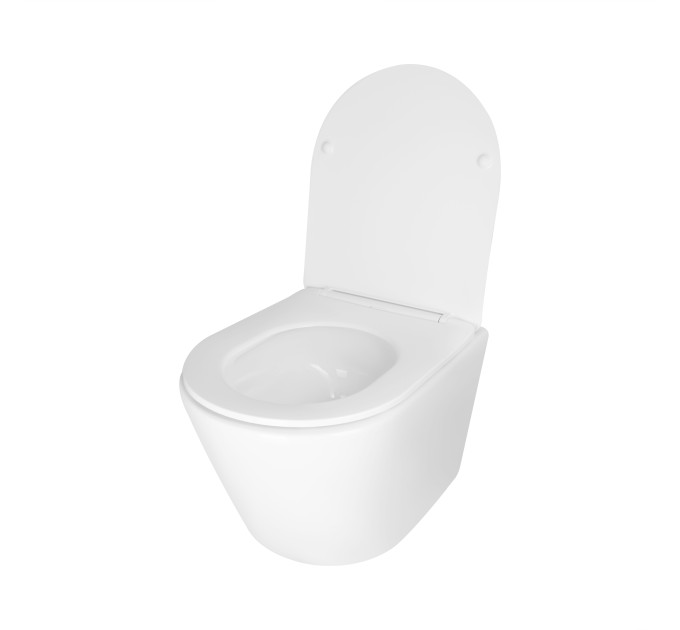 Унітаз підвісний Qtap Swan безободковий Ultra Quiet з сидінням Soft-close QT16335179W