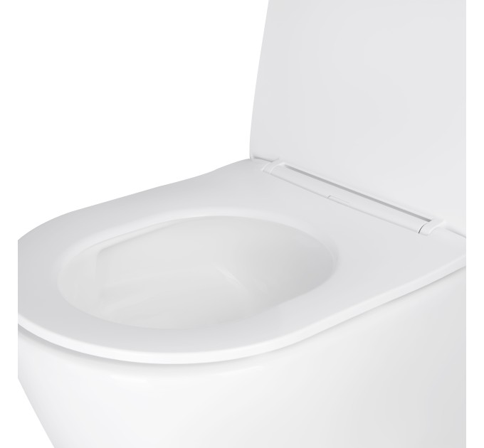 Унітаз підвісний Qtap Swan безободковий Ultra Quiet з сидінням Soft-close QT16335179W