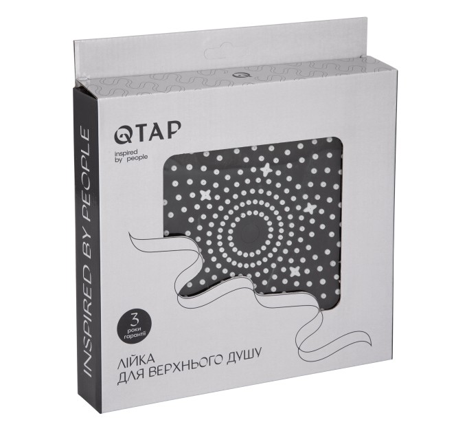 Лійка для верхнього душу Qtap Hlavova D 230 мм округла QTHLA107BLM45788 Black Matt