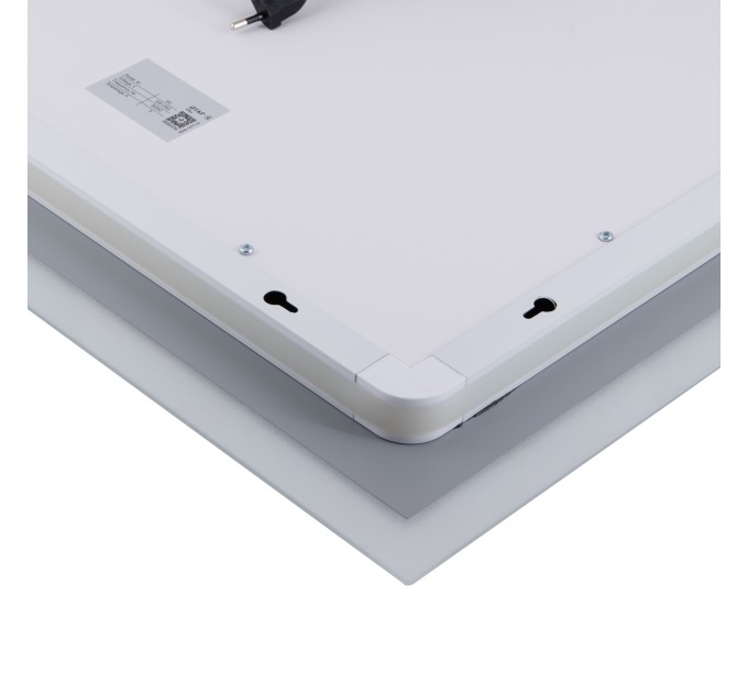 Дзеркало Qtap Mideya Classic 600х800 з LED-підсвічуванням Touch, з антизапотіванням, з годинником, димером, рег. яскравості QT2078F6151W