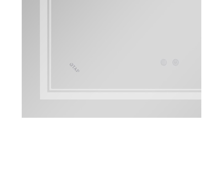 Дзеркало Qtap Cardinal 500х800 з LED-підсвічуванням Touch, з антизапотіванням, з димером, рег. темп. кольору (3000-6500K) Reverse QT0478C5080