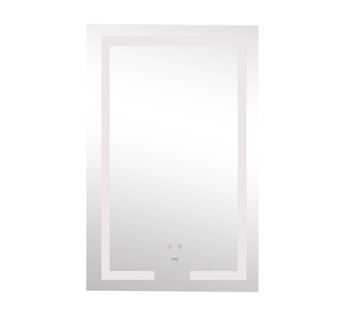 Дзеркало Lidz Kubis 800х500 з LED-підсвічуванням Touch, з антизапотіванням, з димером, рег. яскравості LD78LF9365080