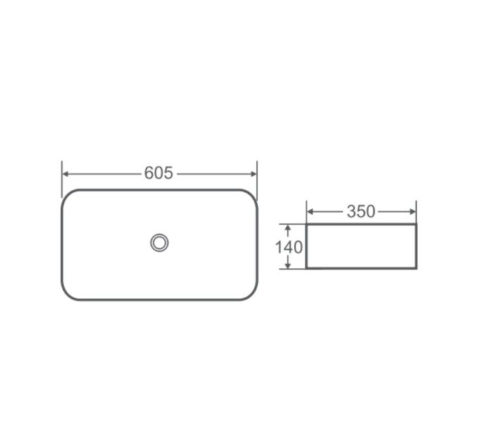 Раковина-чаша Qtap Tern 605x350x140 White QT17112270WN